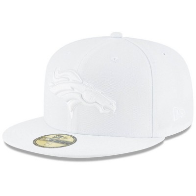 Men's Denver Broncos New Era White on White 59FIFTY Fitted Hat 3154692